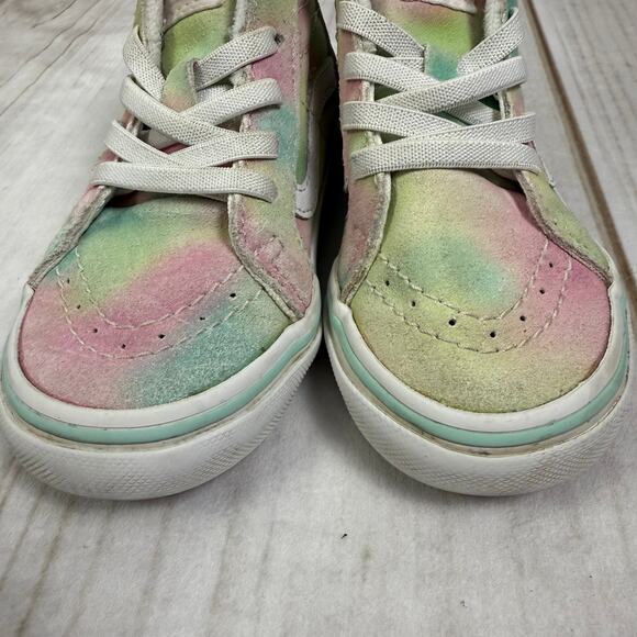 Vans Sk8 Hi Zip Tie Dye Pastel High Top Sneakers Shoes 8C - Picture 2 of 7